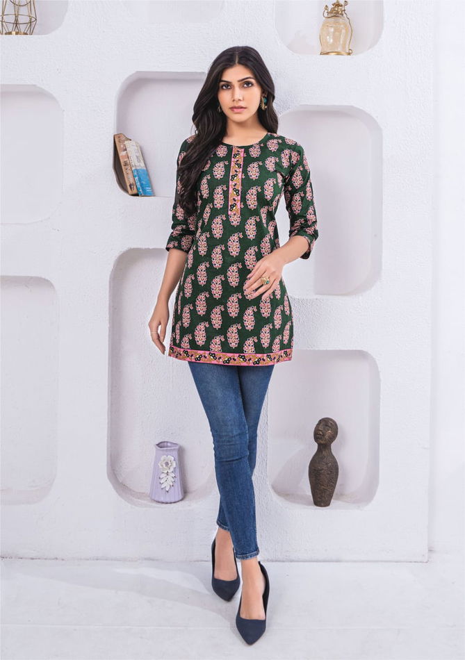 Crystal Vol 3 By Mayur Poplin Cotton Printed Ladies Top Wholesale Shop In Surat